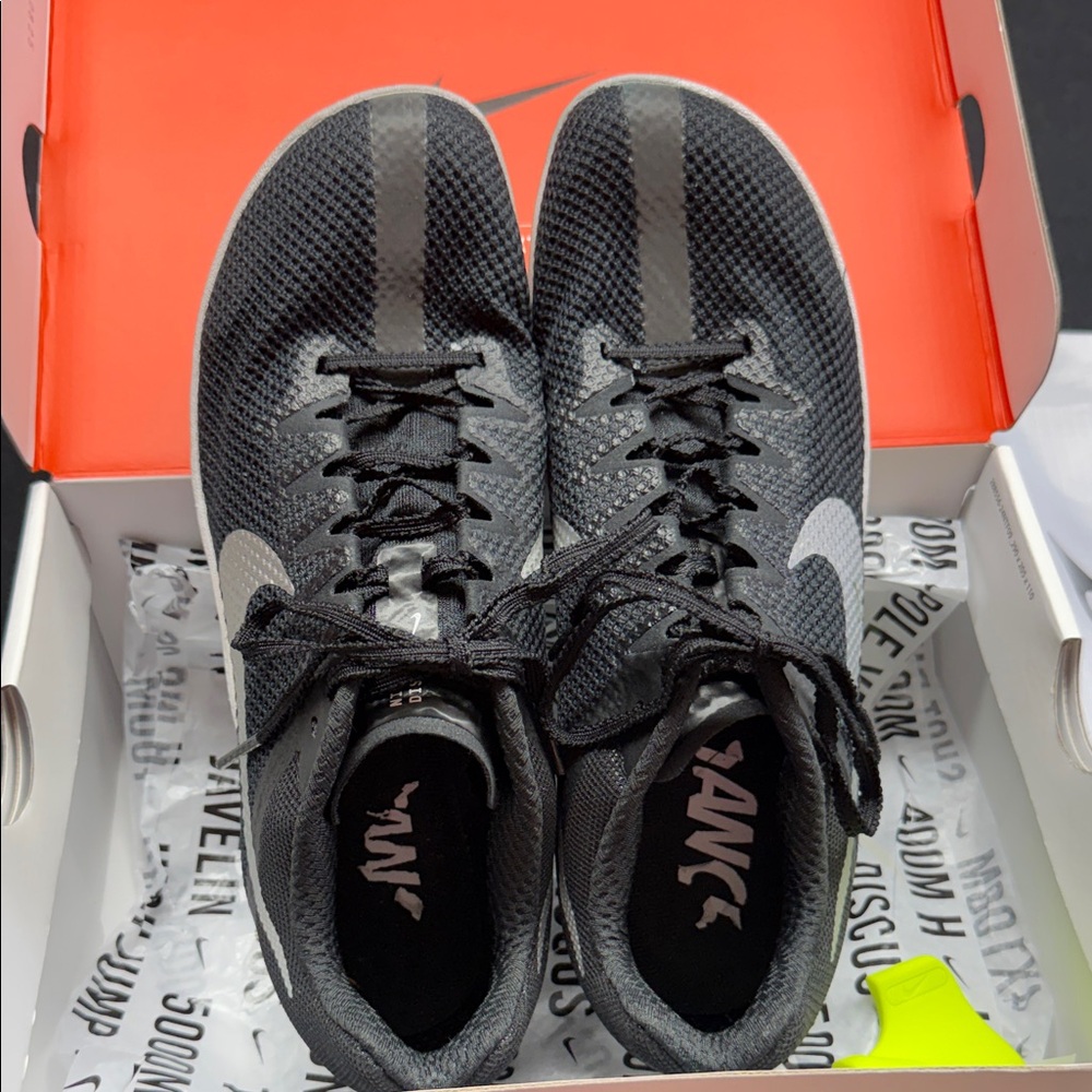 Nike Zoom Rival Distance Men's Black and Gray Athletic Shoes